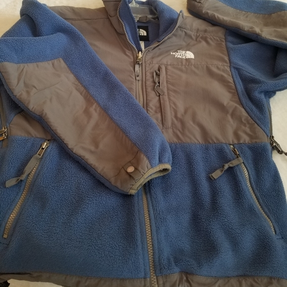 The North Face Denali Jacket Blue and Gray Vintage - Picture 7 of 8